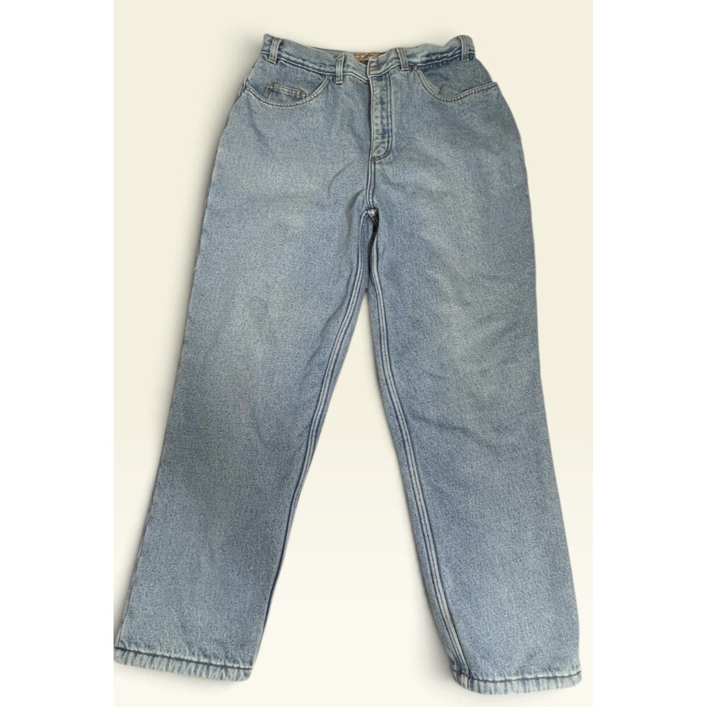 Outer RIM Women's Blue Denim Jeans 36 W Black Fleece Lined